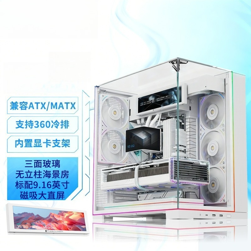White Panoramic Triple Tempere - Atx Case recension och pris