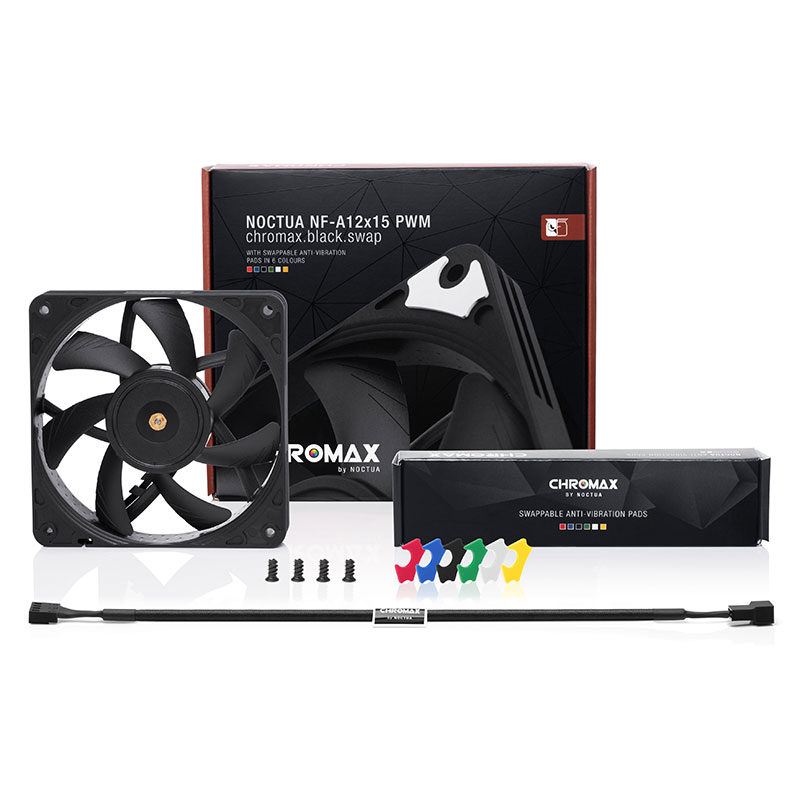 Noctua NF-A12x15 PWM Chromax.b - Case Fan Controller recension och pris